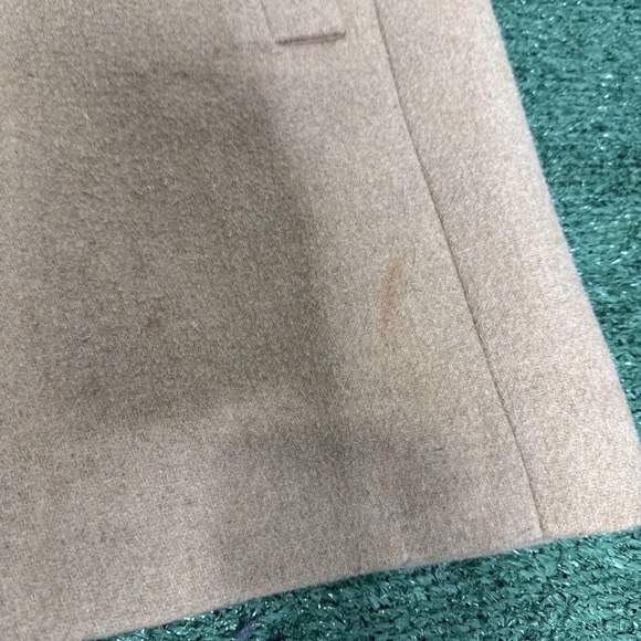 J Crew Coat Womens 4 Beige Wool Mid Length Funnel Neck Lined Pockets Winter - Picture 7 of 9